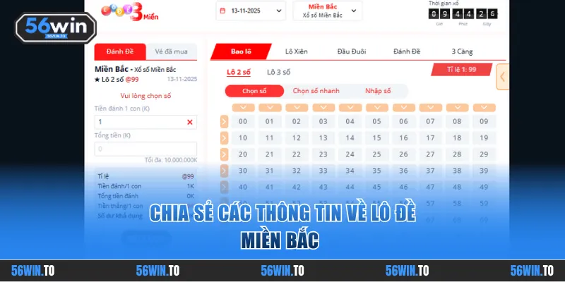 Ưu thế vượt trội khi tham gia ghi số tại nhà cái 56WIN